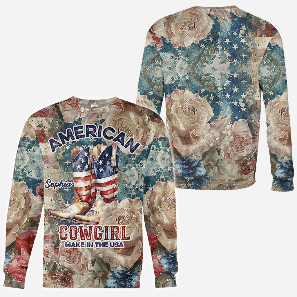 American Cowgirl - Personalized Country Girl All Over Shirt