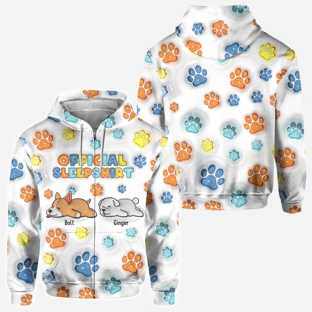 Offizielles Schlafshirt – Personalisiertes Shirt mit Hundemotiv