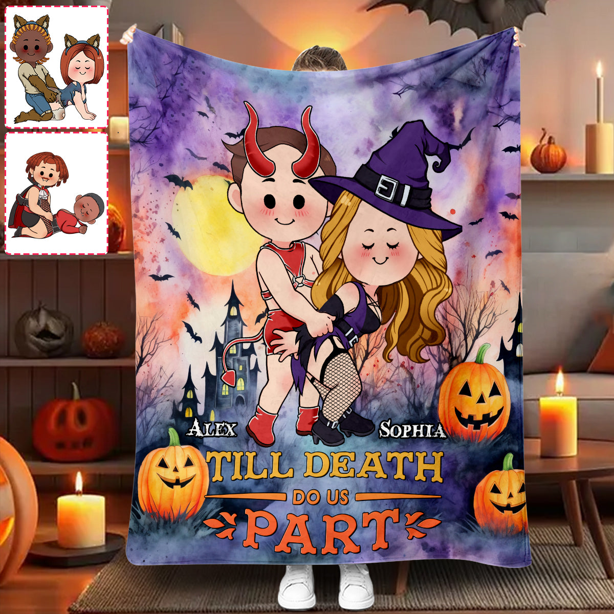 Bis dass der Tod uns scheidet – Personalisierte Pärchendecke