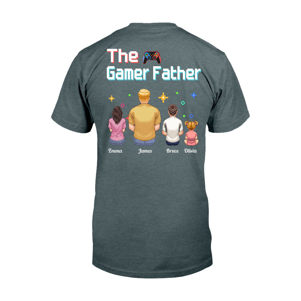 Der Gamer-Papa – Gaming-Vater für jeden Titel – Personalisiertes Videospiel-T-Shirt und Hoodie