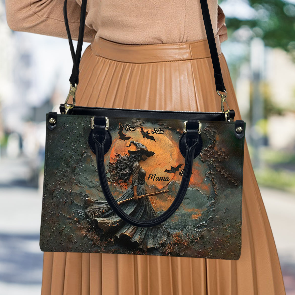 Happy Halloween – Personalisierte Handtasche aus Mutterleder