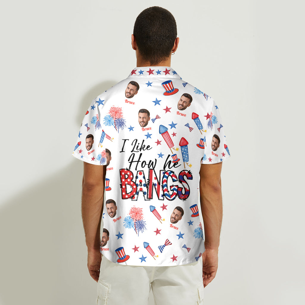 Ich mag, wie sie explodiert, ich mag, wie er knallt – personalisiertes Hawaiihemd für Paare