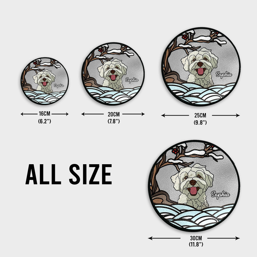 Nie vergessen – Personalisierter Hunde-Sonnenfänger aus Buntglas