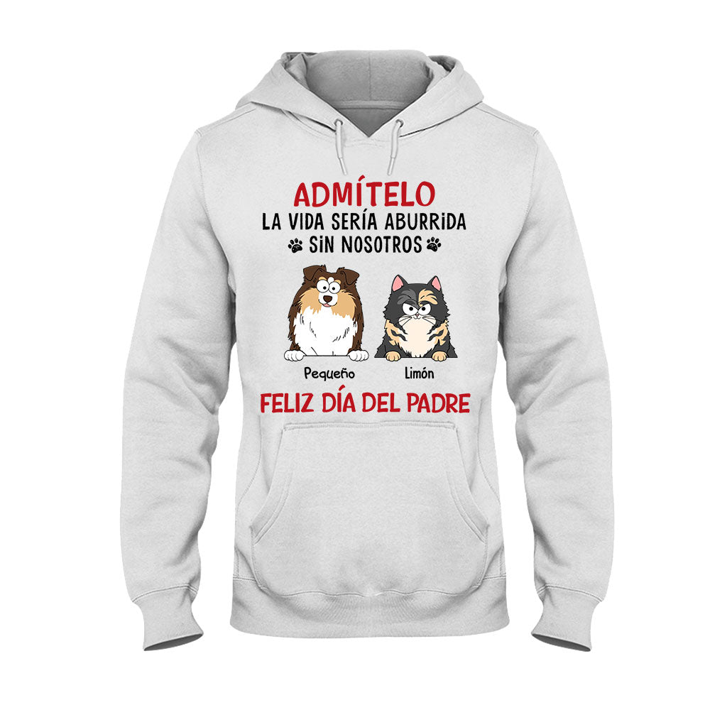 La Vida Sería Aburrida Sin Mí – Personalisiertes Hunde-T-Shirt und Kapuzenpullover