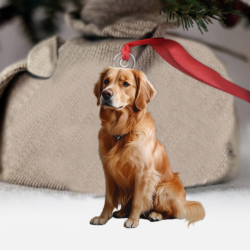 Individuell gestaltbarer Hunde-Ornament mit Foto – personalisierter Hunde-Ornament in individueller Form