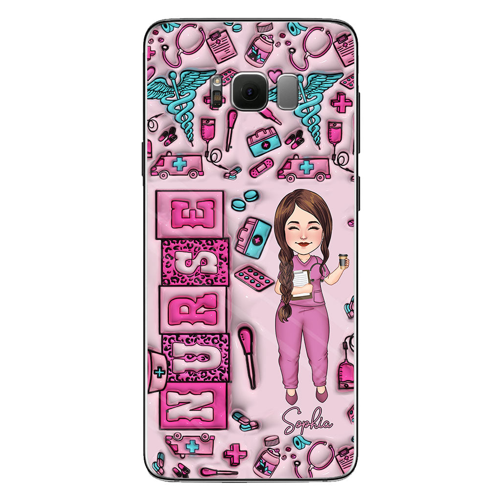 Nurse Life – Personalisierte transparente Handyhülle für Krankenschwestern