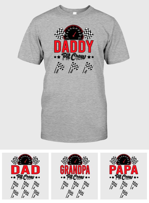 Daddy's Pit Crew Rennflaggen – Personalisiertes Renn-T-Shirt und Hoodie