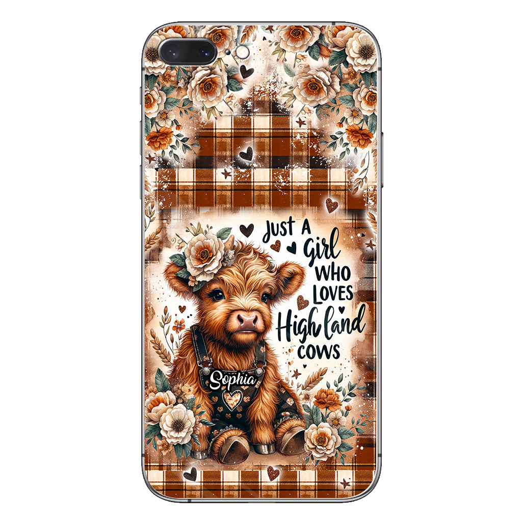 Just A Girl Who Loves Highland Cow - Personalisierte Handyhülle