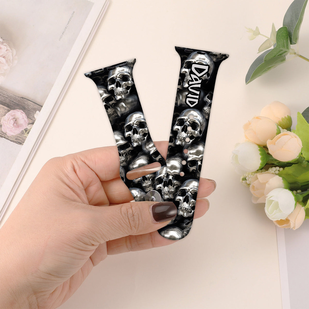 3D Metallic Skulls - Personalized Skull Apple Watch Band