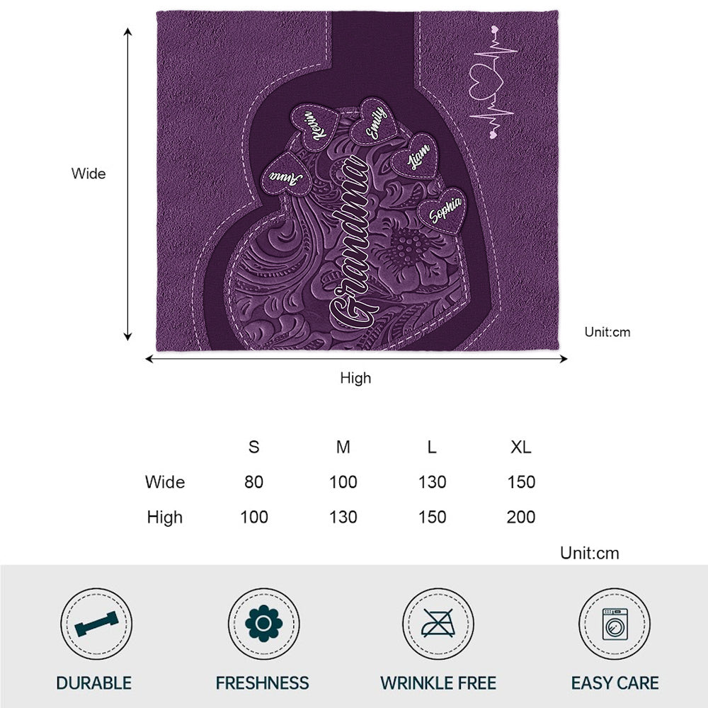 Omas Herz – Personalisierte Oma-Decke