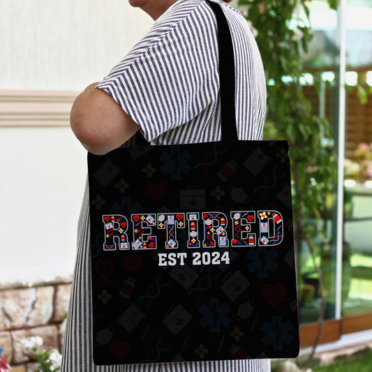 Retired Nurse Since - Personalized Nurse Tote Bag