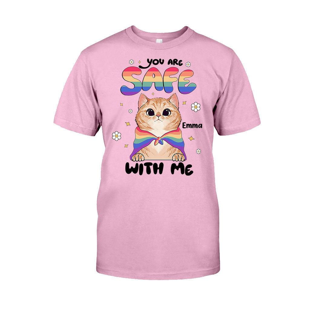 Du bist sicher – Personalisiertes LGBT-Unterstützungs-T-Shirt und Hoodie