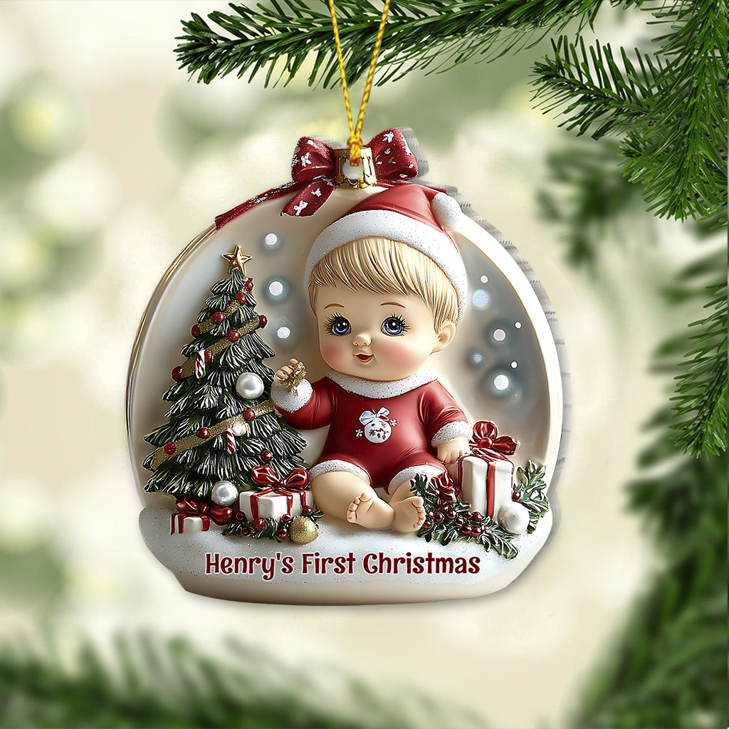 Erstes Weihnachtsfest für Babys – Personalisierter Neugeborenen-Weihnachtsschmuck