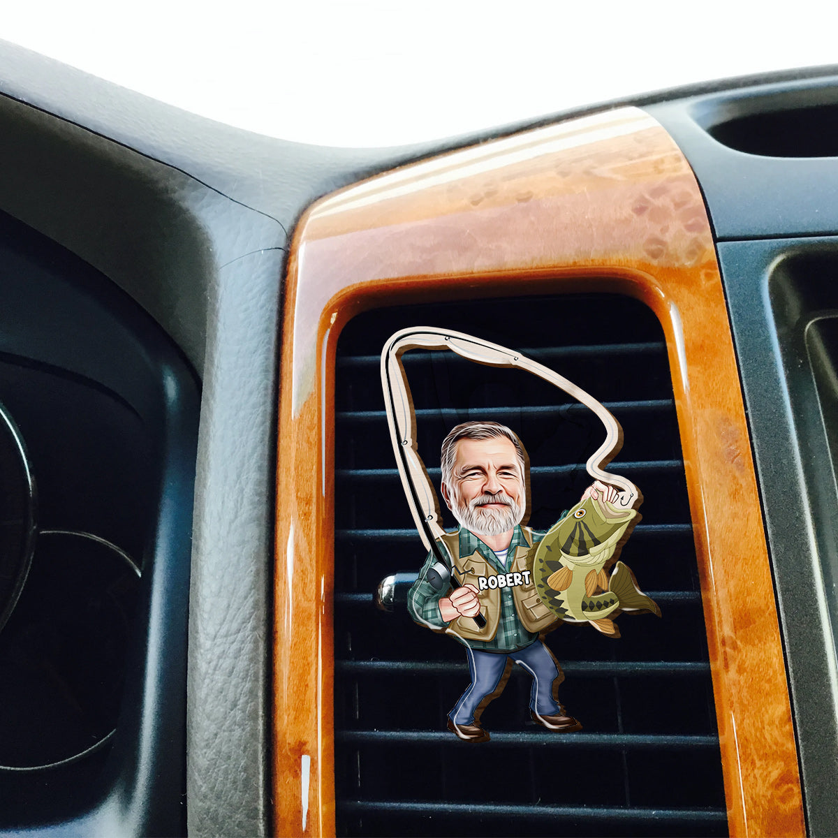 Keep It Reel - Personalized Fishing Shaped Car Visor Clip