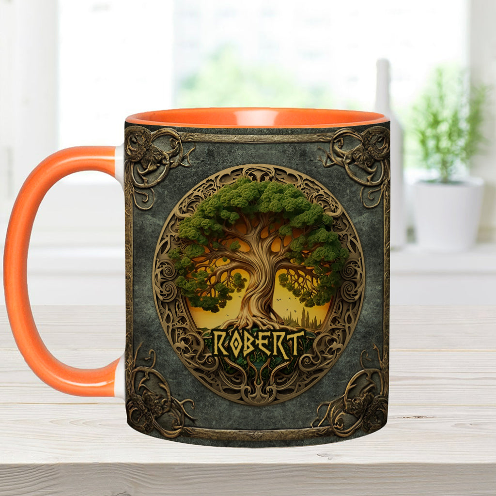 Tree Of Life Scandinavian Mythology Rustic Style - Personalized Irish Accent Mug