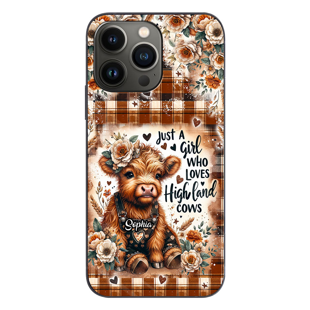 Just A Girl Who Loves Highland Cow - Personalisierte Handyhülle