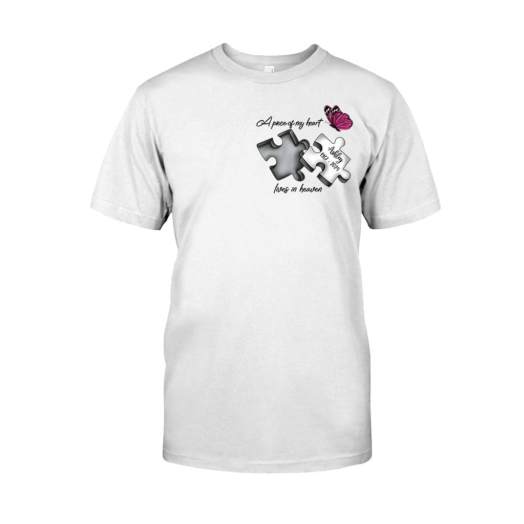 Immer in meinen Gedanken, für immer in meinem Herzen – personalisiertes Gedenk-T-Shirt und Hoodie