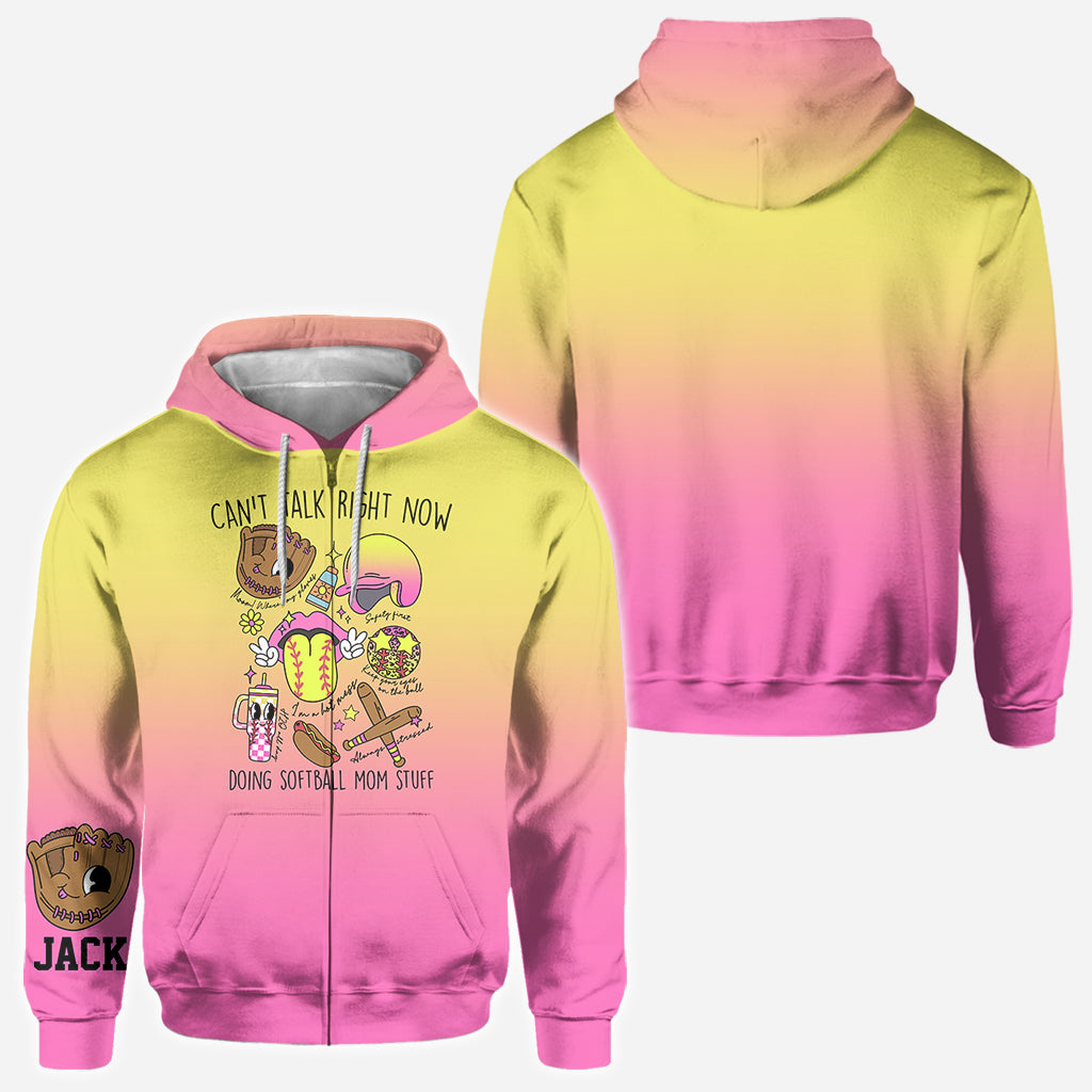 Softball-Mama-Artikel – Personalisiertes Softball-Shirt mit Allover-Print