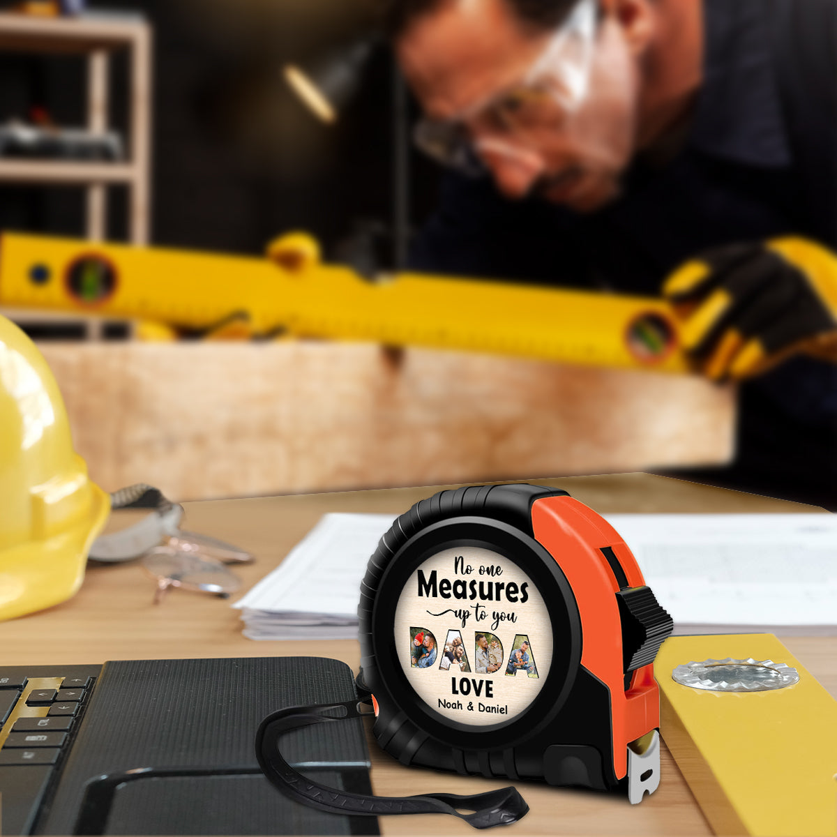 Mama/Papa/Mama/Vater.... - Personalisiertes Maßband für Väter