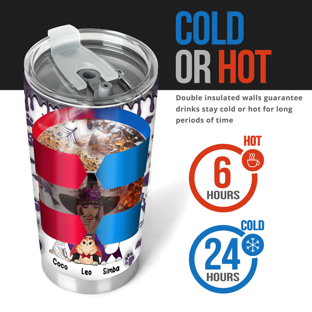 Verrückte Katzenhexe – Personalisierter Hexenbecher