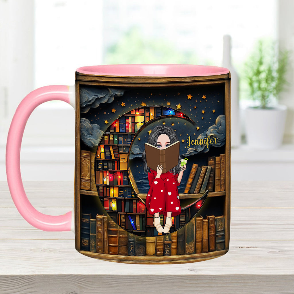Einfach ein Mädchen, das Bücher liebt – personalisierte Tasse mit Buchmotiv