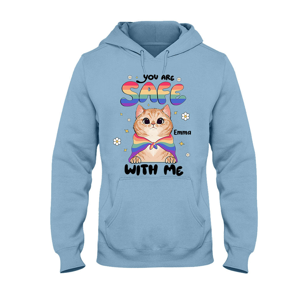 Du bist sicher – Personalisiertes LGBT-Unterstützungs-T-Shirt und Hoodie
