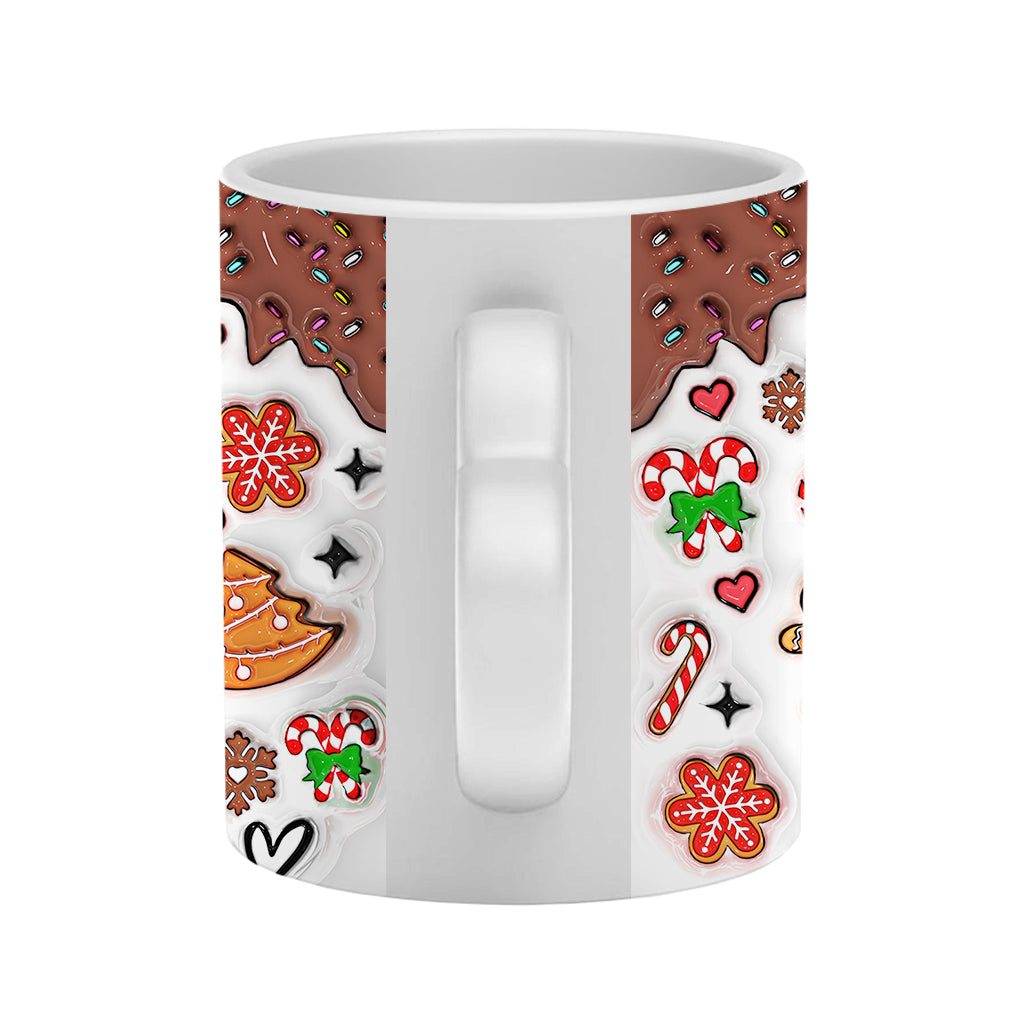 Alles, was ich mir zu Weihnachten wünsche, bist du – Personalisierte Tasse mit Herzgriff für Paare