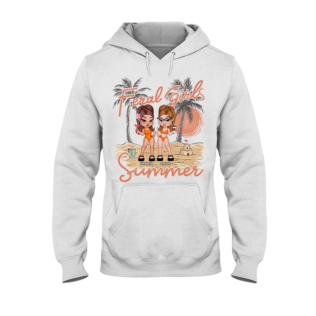 Feral Girls Sommer – Personalisiertes Bestie-T-Shirt und Hoodie