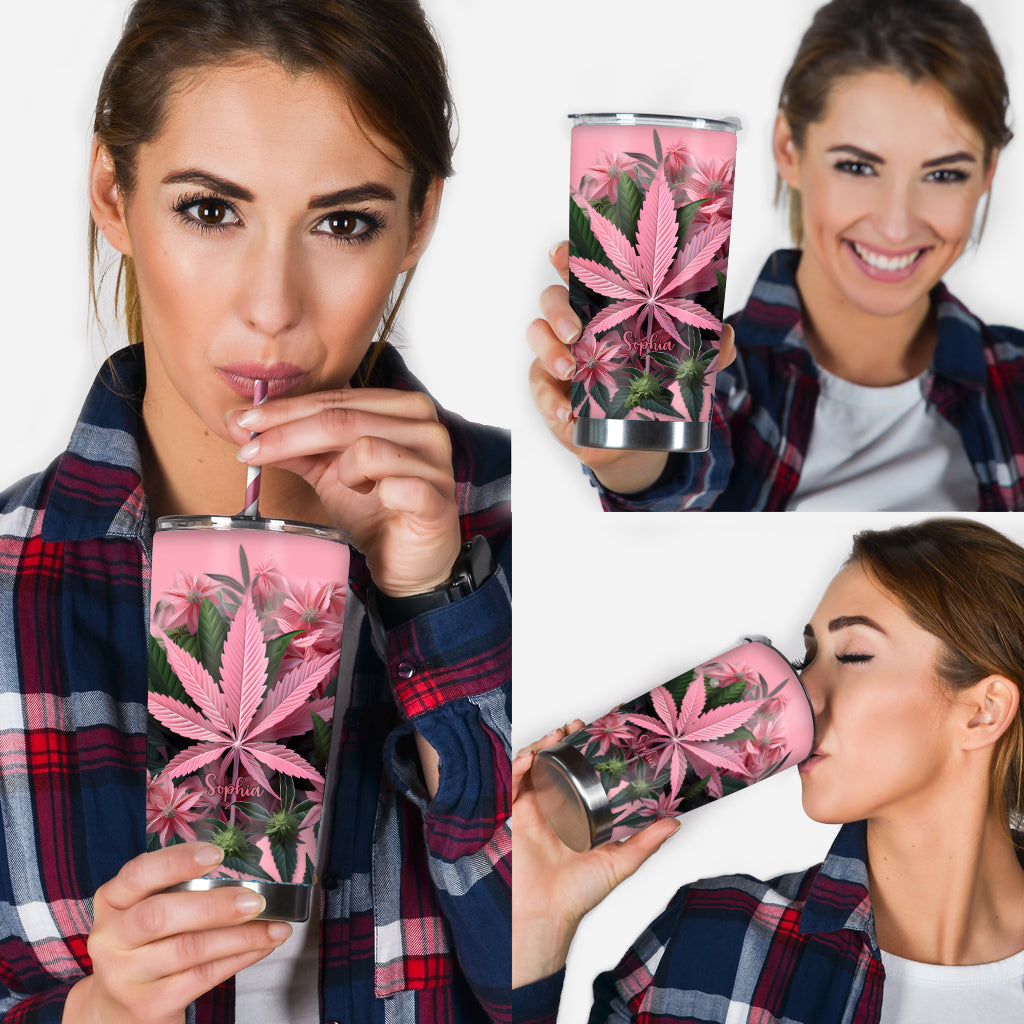 Pink Stoner Chick – Personalisierter Weed-Becher