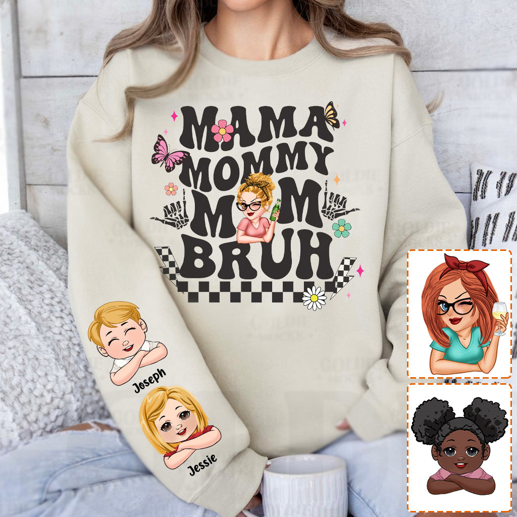 Mama Mommy Mom Bruh - Personalisiertes Mutter-Shirt