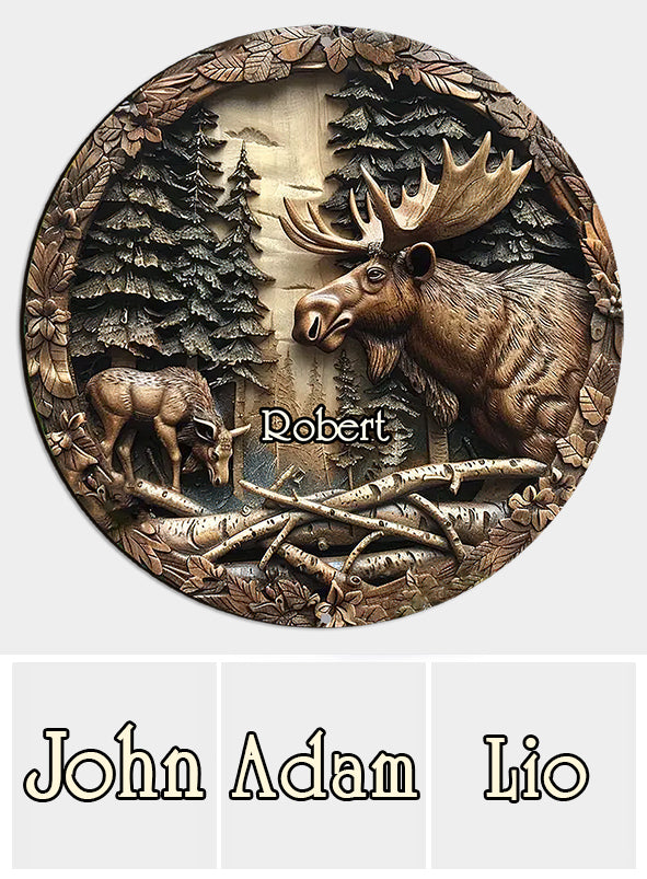 Liebe zur Jagd – Personalisiertes Jagd-Rundholzschild