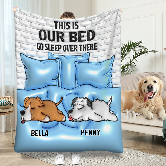 Das ist mein Bett – personalisierte Hundedecke