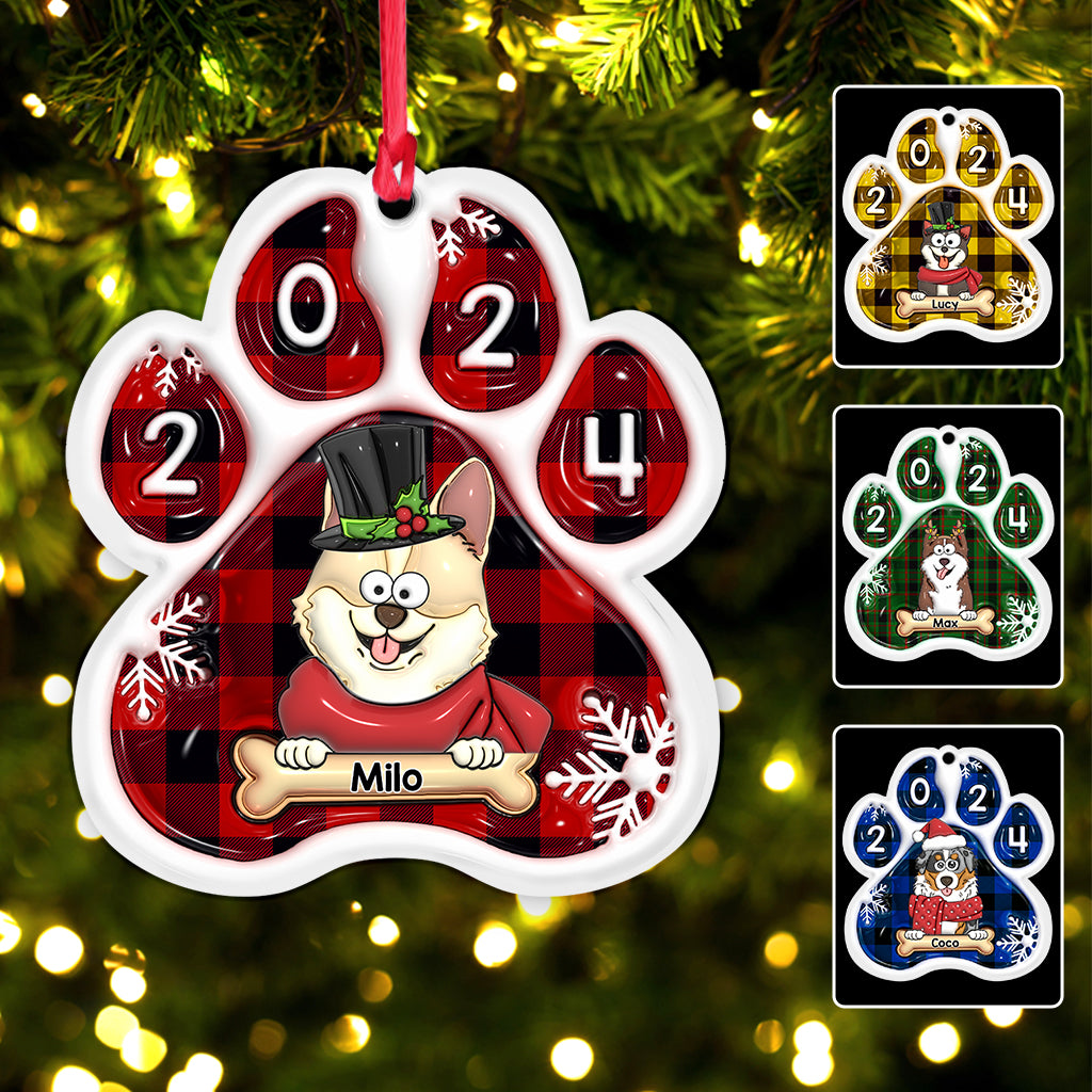 Fröhliche Hundeweihnachten 2024 – Personalisierter Hunde-Anhänger