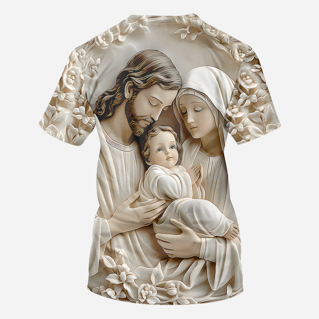 Heilige Familie – Christliches Allover-Shirt