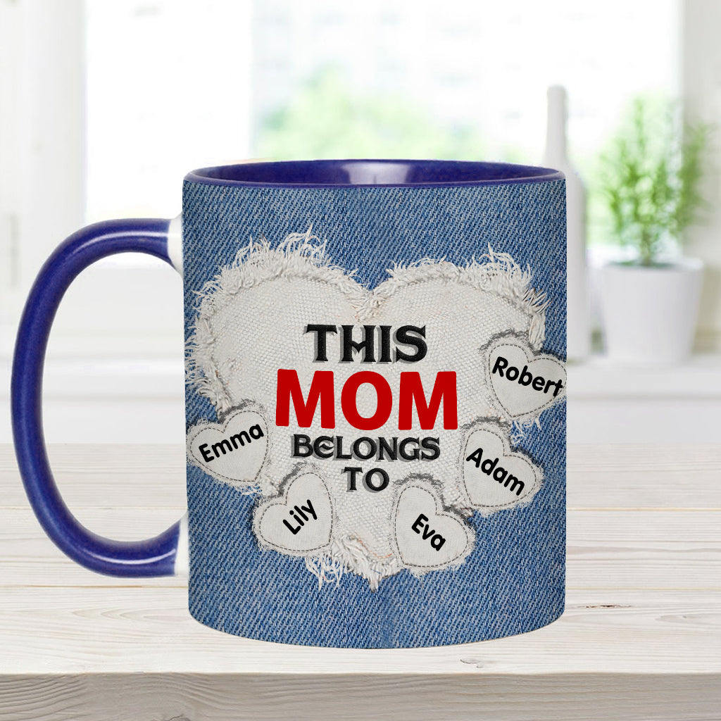 This Mom Belongs To - Personalized Mother Accent Mug
