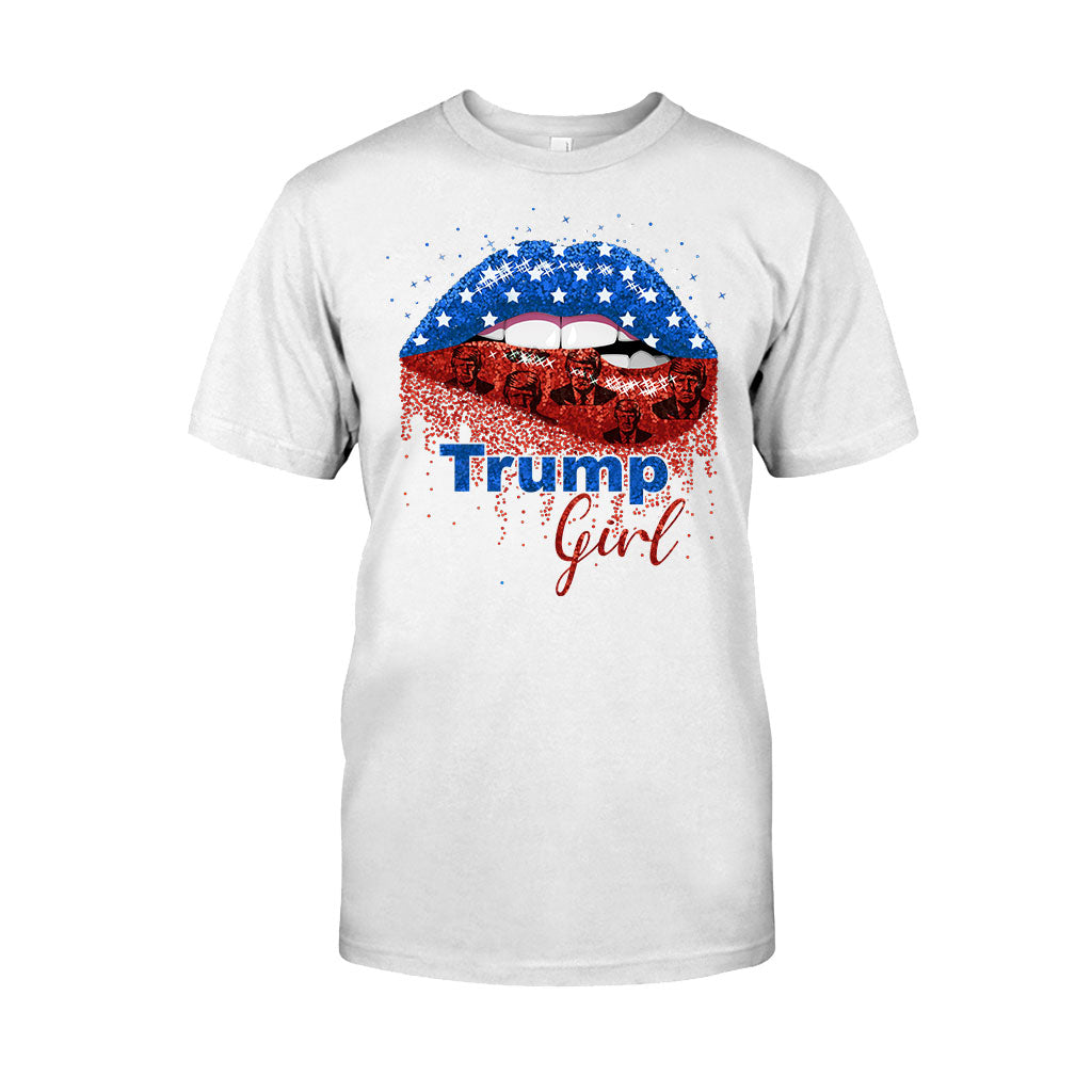 American Lips Trump Girl 2024 - T-shirt And Hoodie