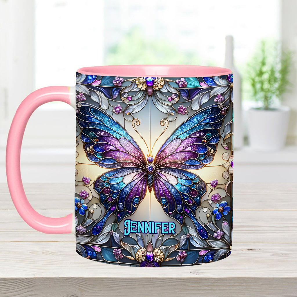 Wunderschöner Schmetterling – personalisierte Tasse mit Schmetterlingsmotiv
