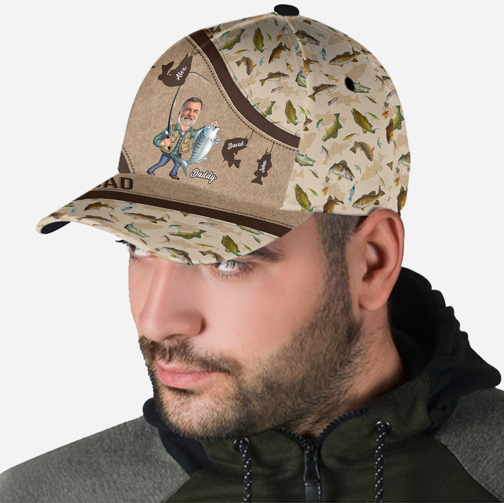 Reel Cool Dad - Personalisierte Angel-Klassiker-Kappe