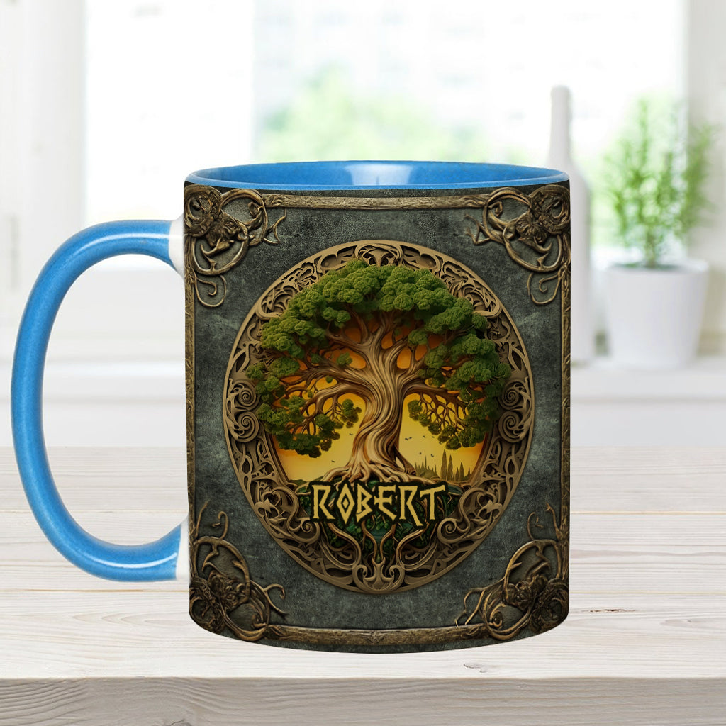 Tree Of Life Scandinavian Mythology Rustic Style - Personalized Irish Accent Mug