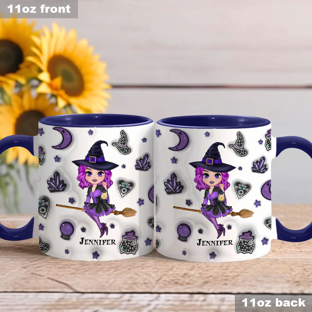 Mondkind - Personalisierte Tasse mit Hexenmotiv