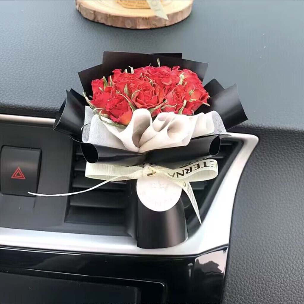 Mini-Strauß getrockneter Blumen – Personalisierter Auto-Lufterfrischer mit Trockenblumenclip