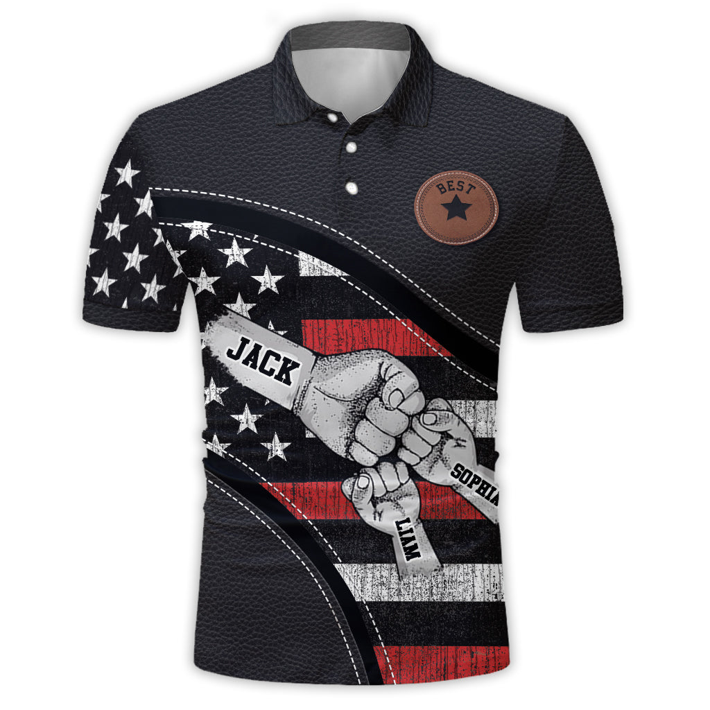 Wolfsrudel – Personalisiertes Poloshirt für Väter