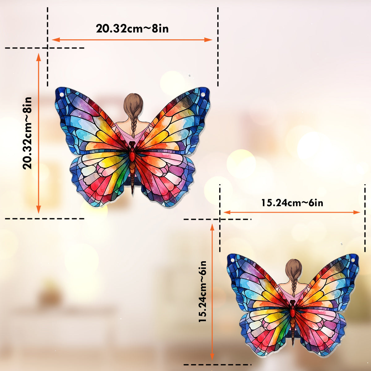 Butterly Girl - Personalized Butterfly Window Hanging Suncatcher Ornament