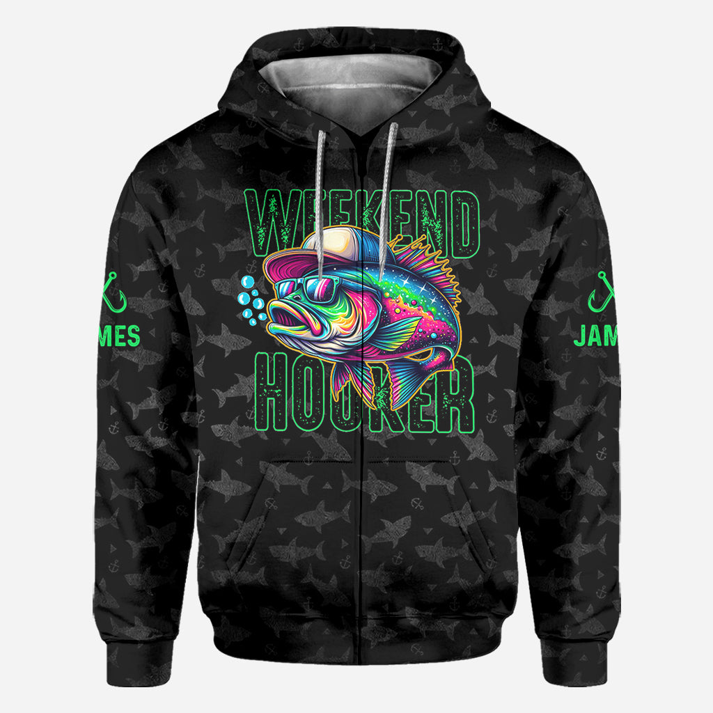 Weekend Hooker – Personalisiertes Angelshirt