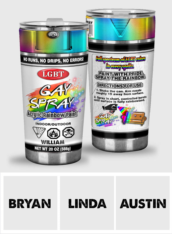 Gay Spray – Personalisierter LGBT-Unterstützungsbecher