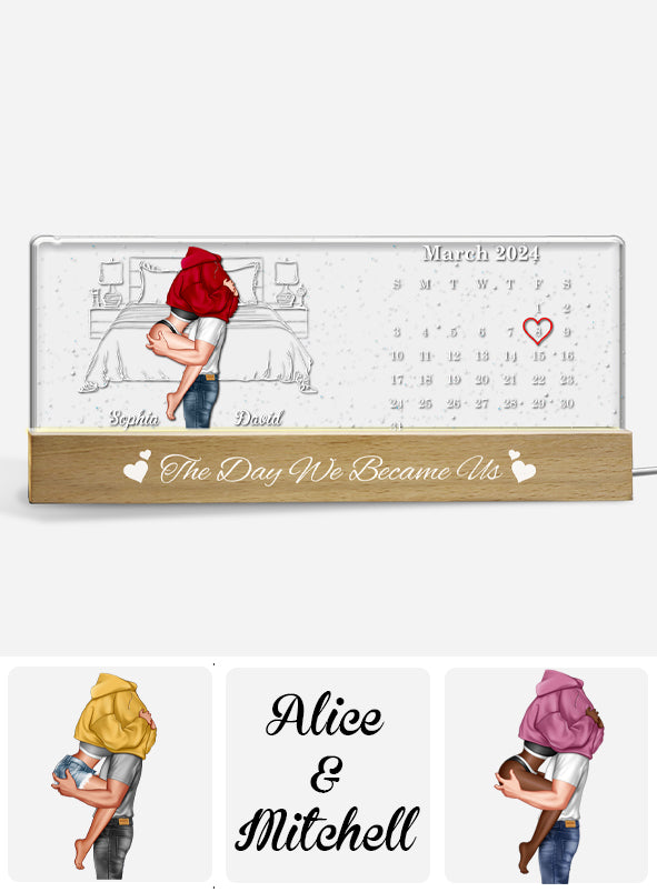 Der Tag, an dem wir wir wurden – Personalisierte LED-Nachtleuchte für Paare