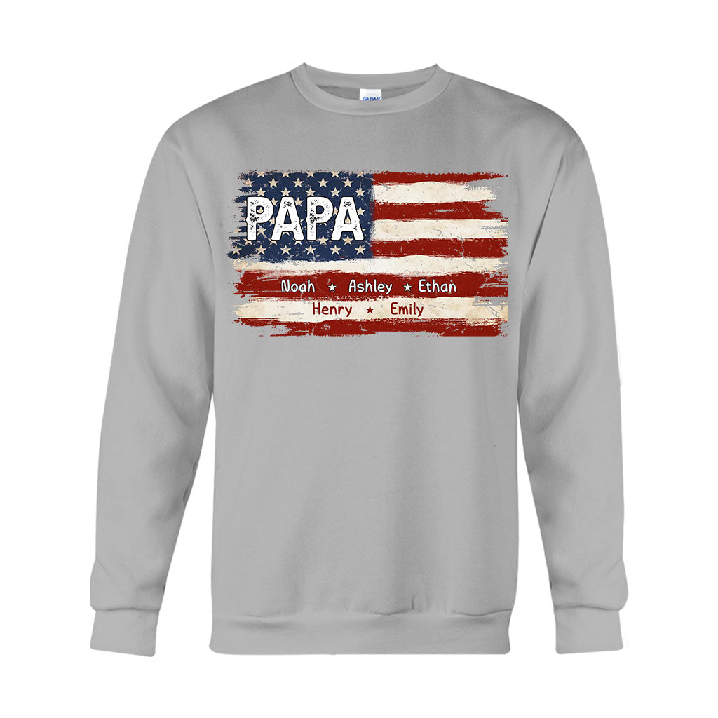Papas Leben – 4. Juli – Personalisiertes Vater-T-Shirt und Hoodie
