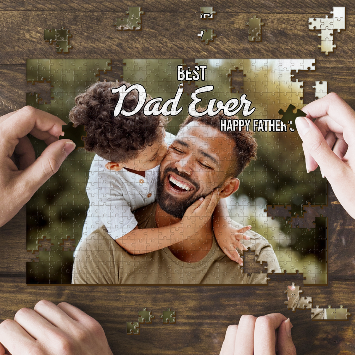 Bester Papa aller Zeiten! Alles Gute zum Vatertag! - Personalisiertes Vater-Puzzle
