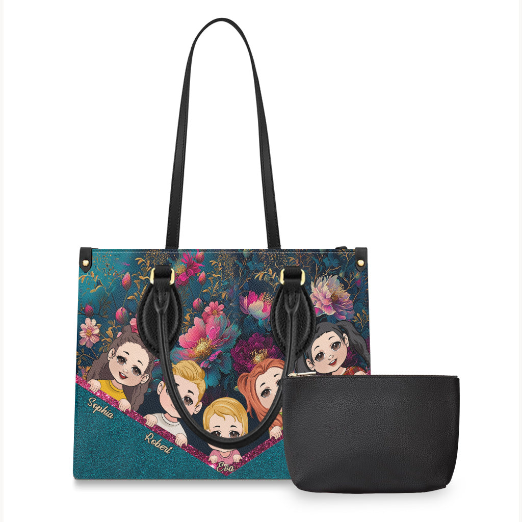 Die beste Oma der Welt – personalisierte Oma-Lederhandtasche