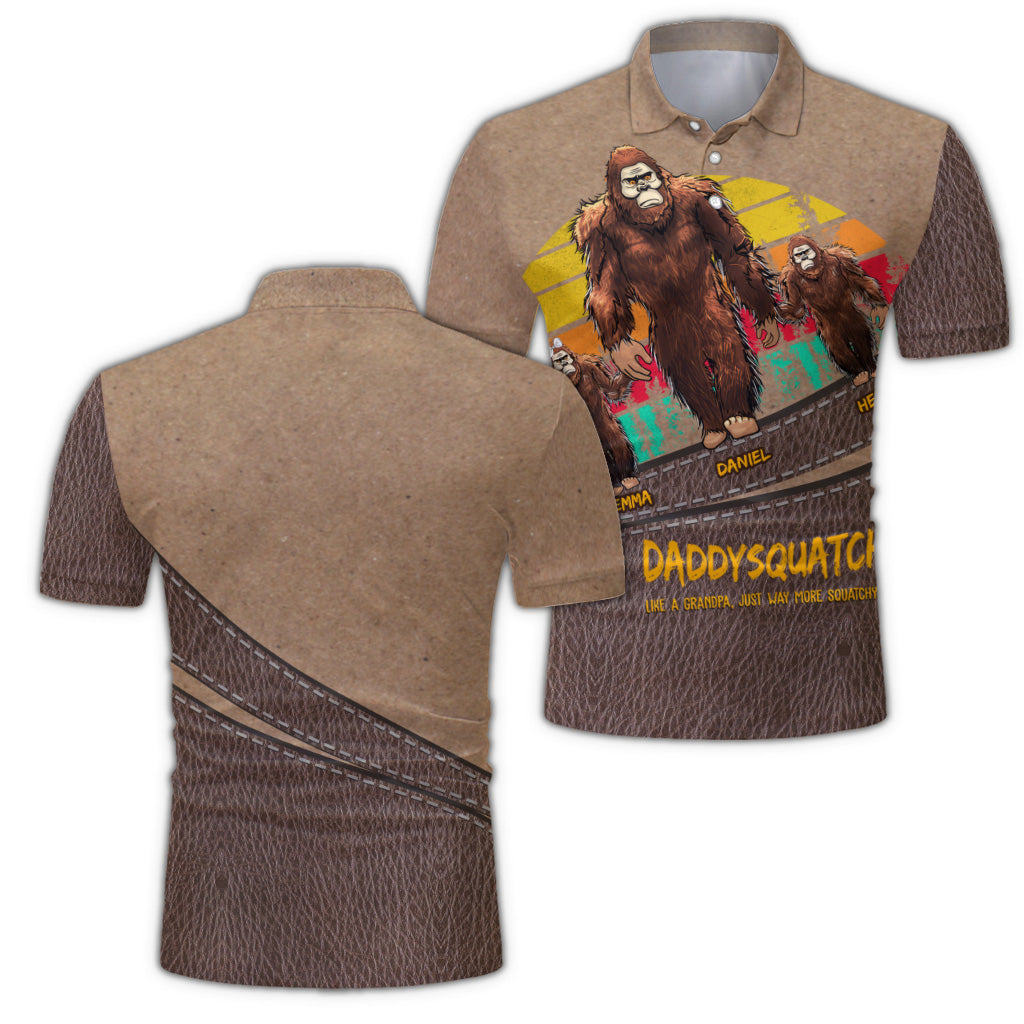 Dadsquatch - Personalisiertes Vater-Poloshirt